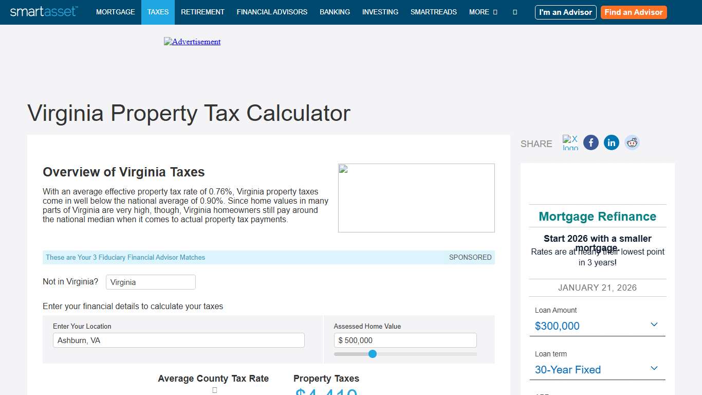 Virginia Property Tax Calculator - SmartAsset