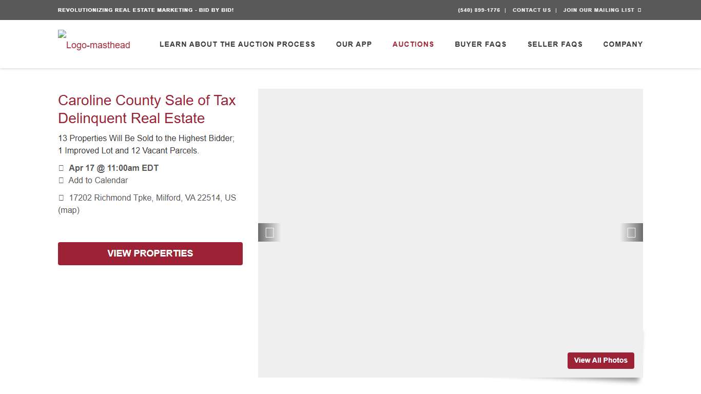 Caroline County Sale of Tax Delinquent Real Estate